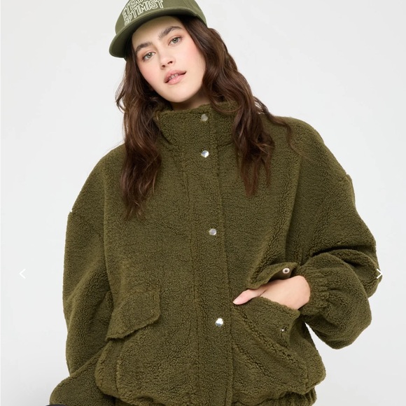 Spiritual Gangster Olive Marcel Sherpa Jacket